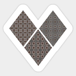 Fragmented Heart of Mosaics Sticker